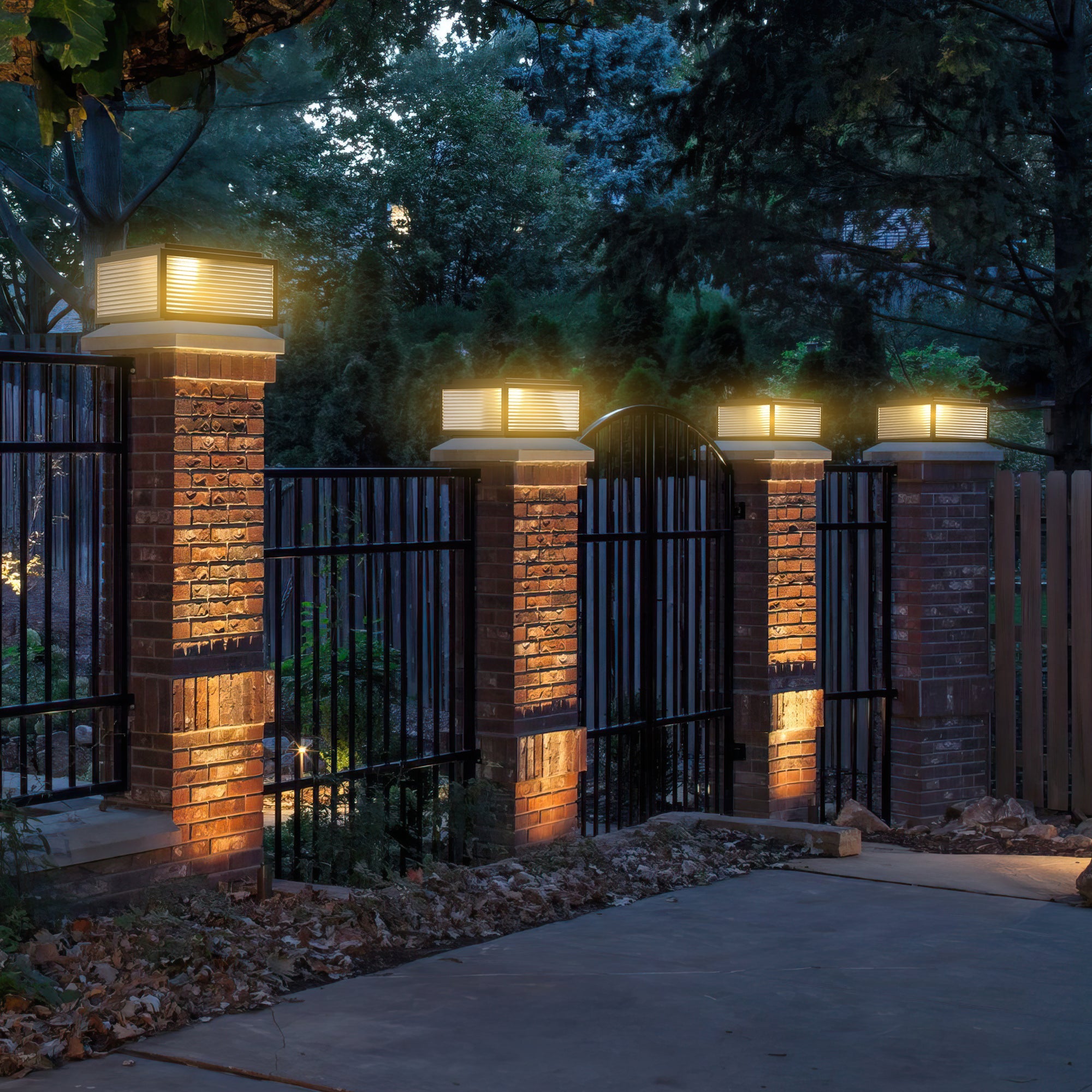 Outdoor Solar Powered Post Cap Lights