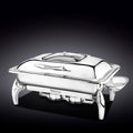 GLASS LID RECTANGULAR CHAFING DISH WITH STAND 23" inch X 18" inch X 12" inch | 58.5 X 45.5 X 31 CM