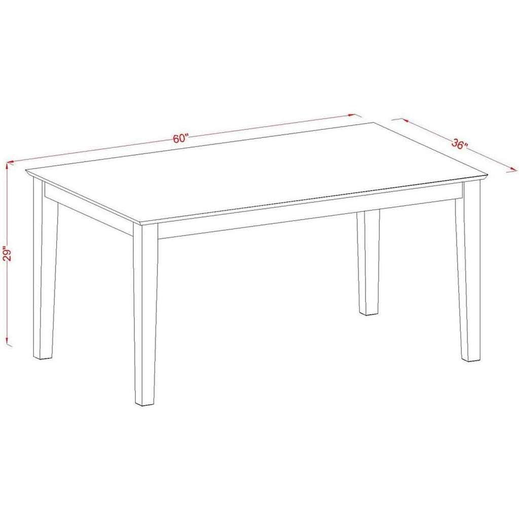 7 Piece Dining Table Set With 6 Chairs Modern Style