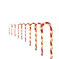 NNETM Set of 5 Solar-Powered Candy Cane Pathway Lights