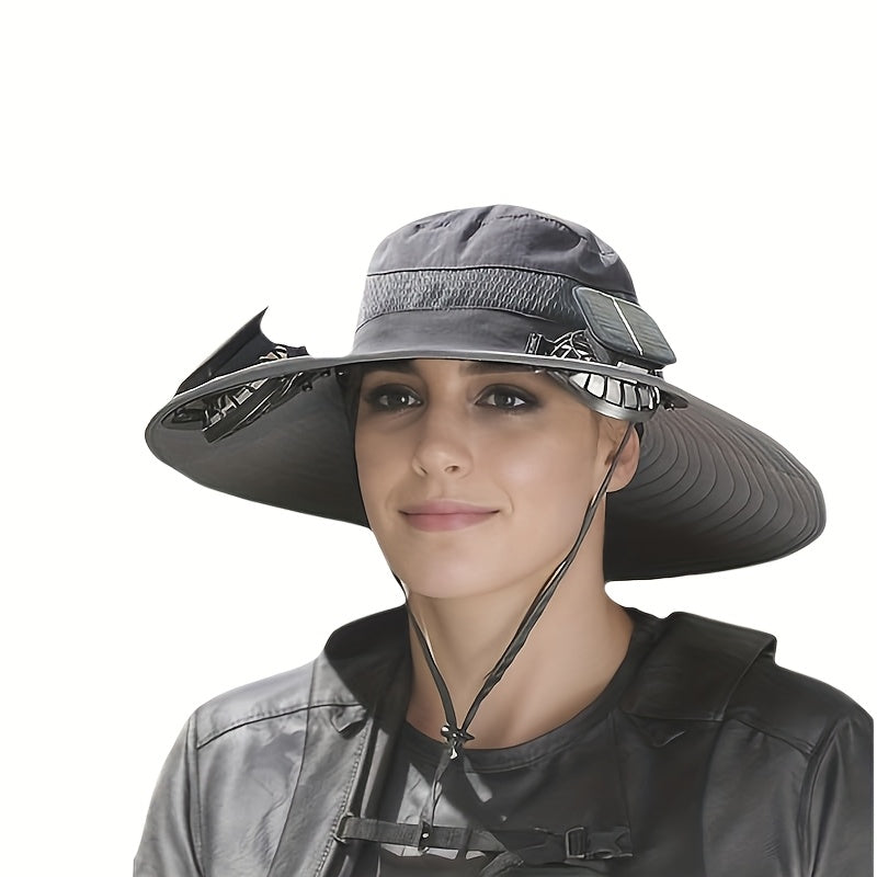 NNETM Solar-Powered Fan Sun Hat