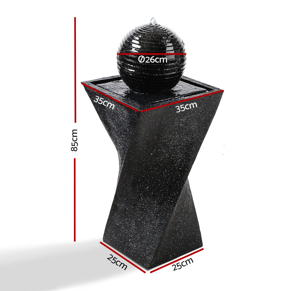 NNEDSZ Solar Powered Water Fountain Twist Design with Lights