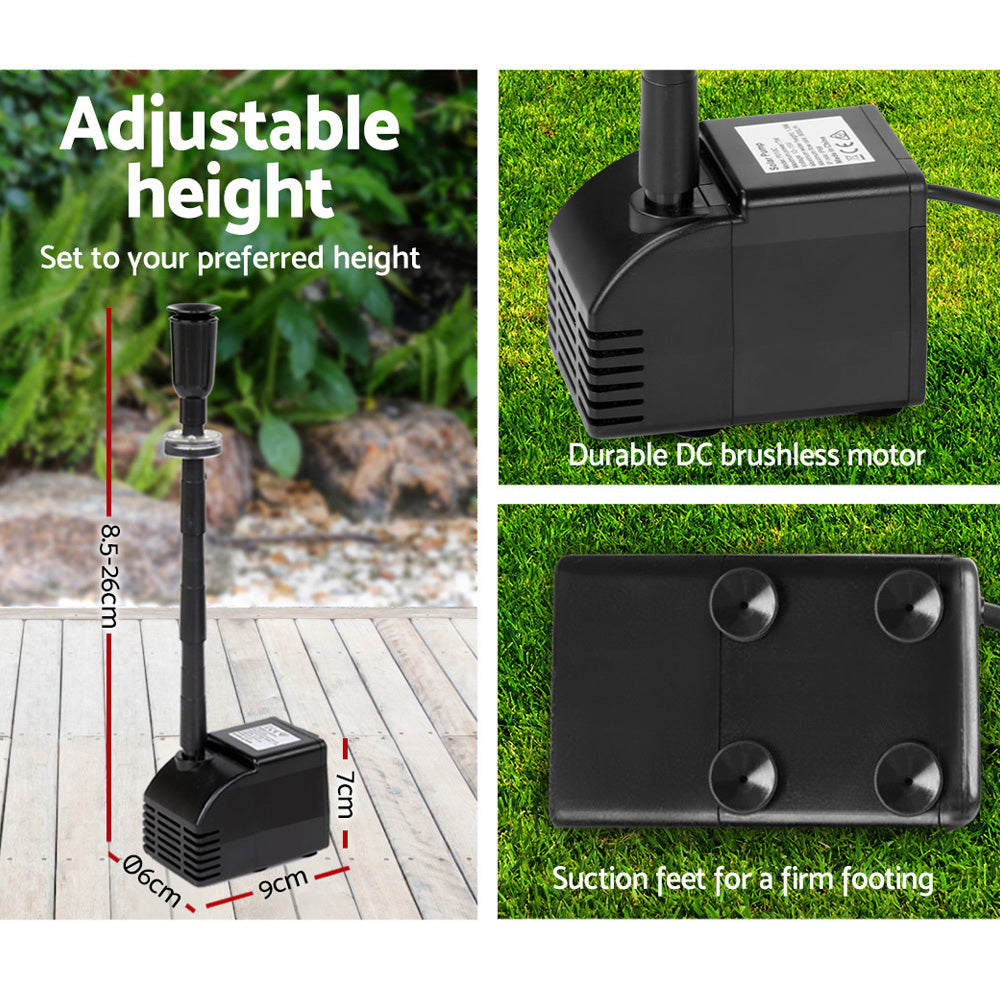NNEDSZ Solar Powered Water Pond Pump 60W
