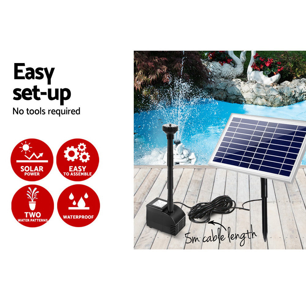 NNEDSZ Solar Powered Water Pond Pump 60W