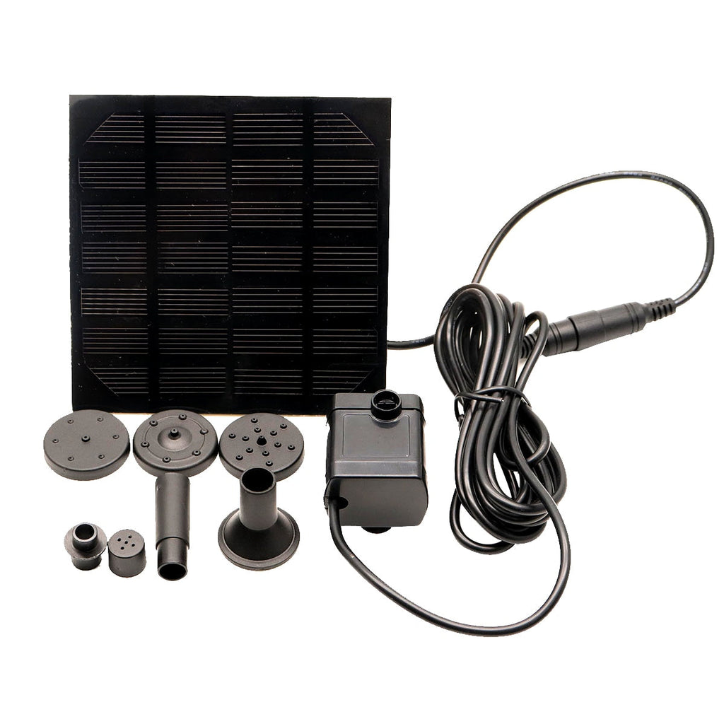 Solar Panel Powered Water Fountain