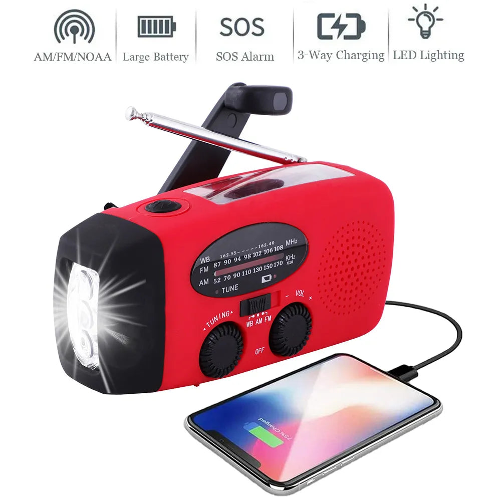 NNEOBA Solar Powered Camping Light With AM/FM Radio