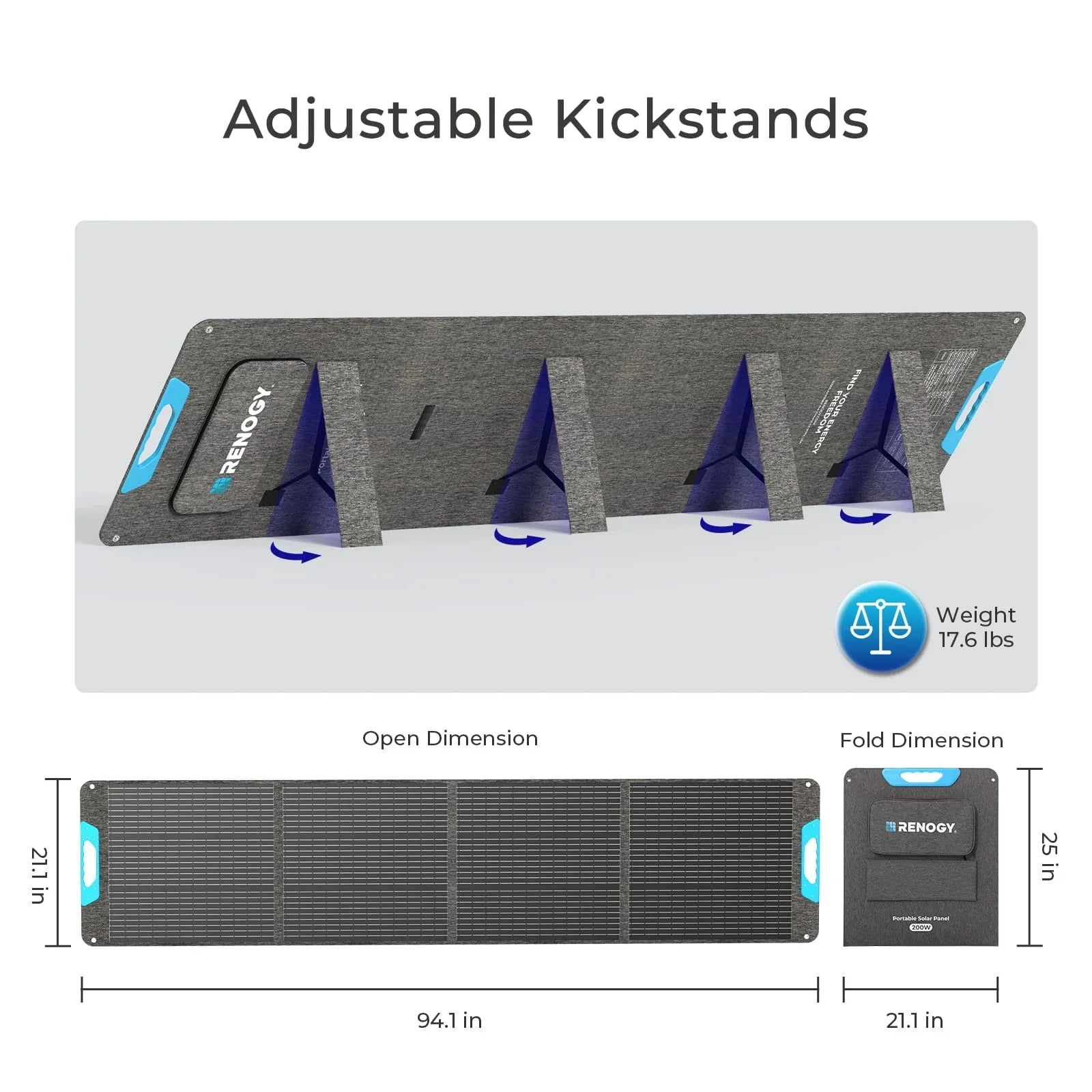 200W Portable Solar Panel, IP65 Waterproof Foldable Solar Panel Power Backup, Solar Charger for Power Station RV Camping