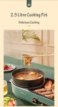 NNEDSZ BEAR Multi-functional 2-in-1 Cooking Hot Pot And Griddle Barbecue Machine DKL-C15L1