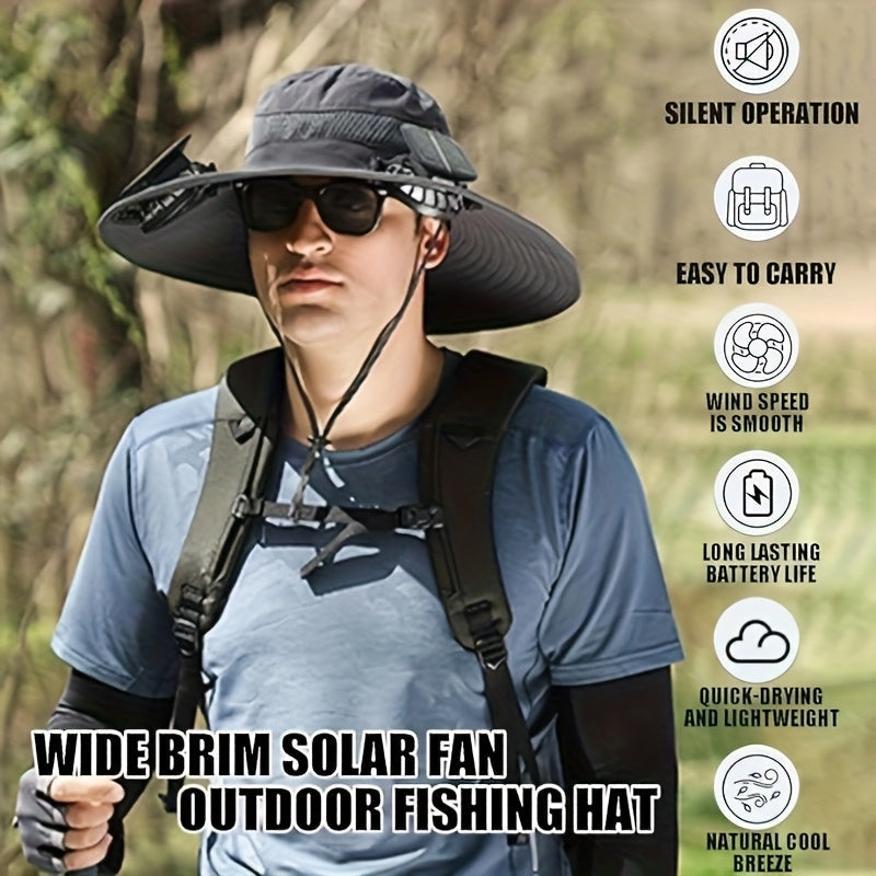 NNETM Solar-Powered Fan Sun Hat
