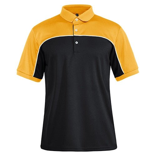 Color Block T-Shirts Mens Short Sleeve Polo Shirts Fashion Casual Golf Polos Business Tee Shirts Button Down Polo Shirt