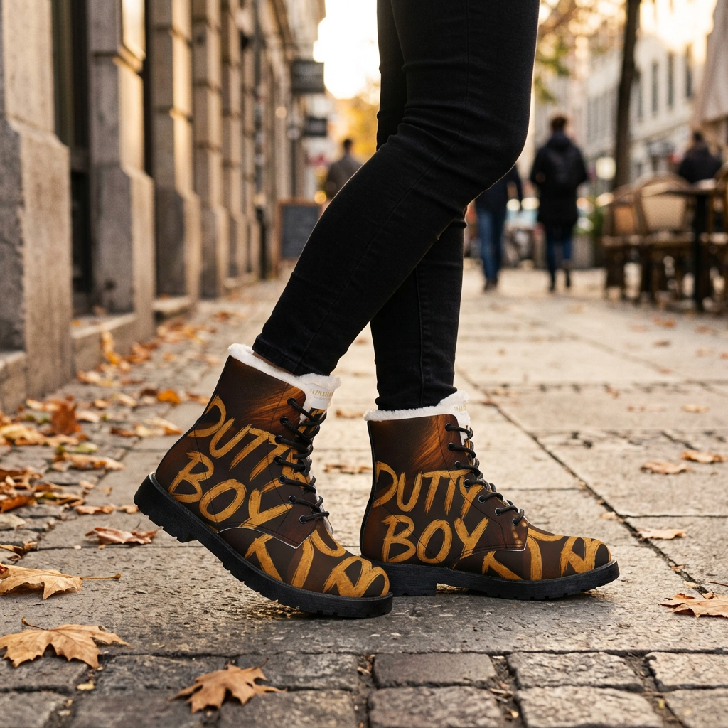 Dutty Boy boots being worn with black jeans