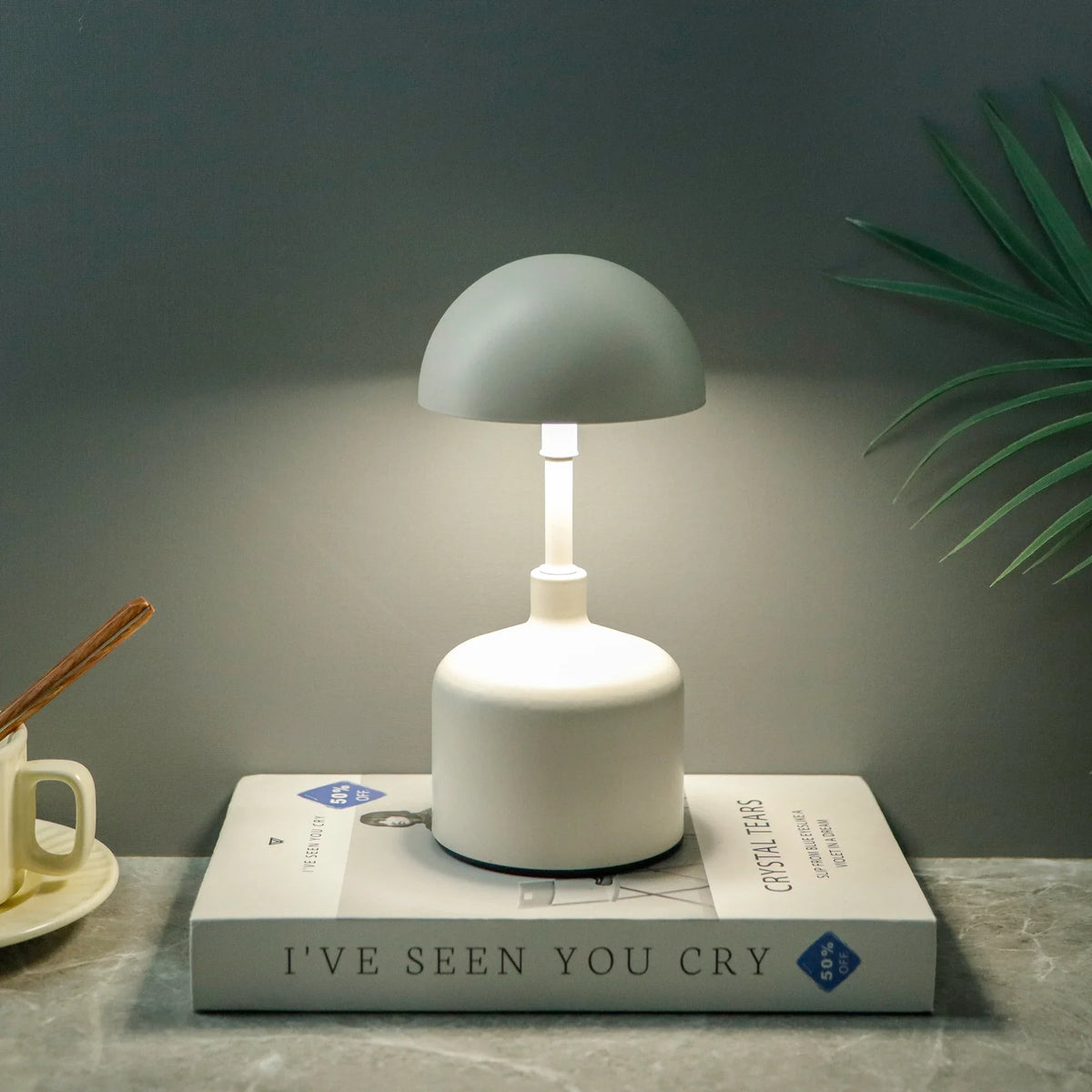Set of 2 Rechargeable Mushroom Lamps
