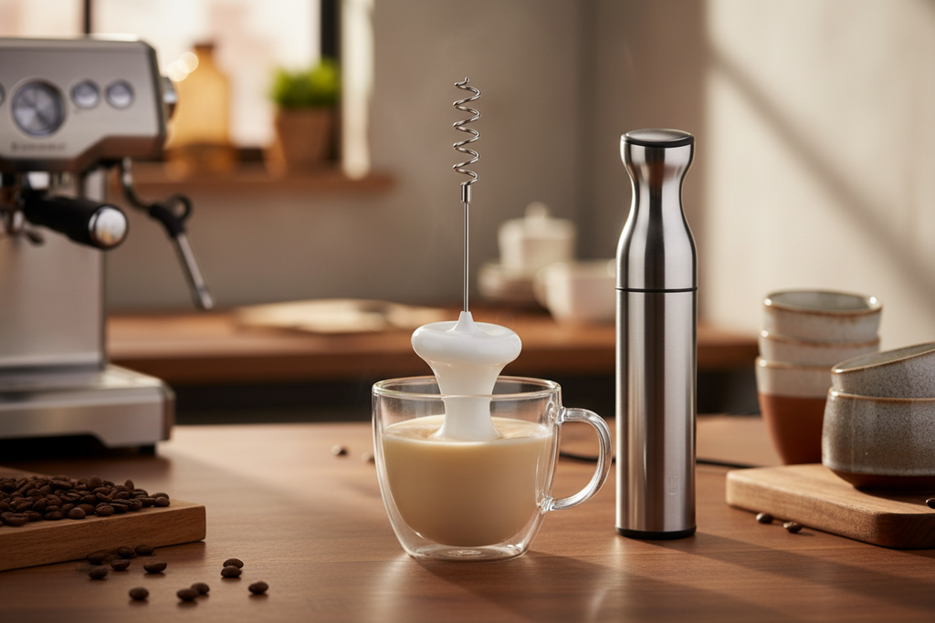 Portable Handheld Milk Frother – Coffee & Latte Whisk