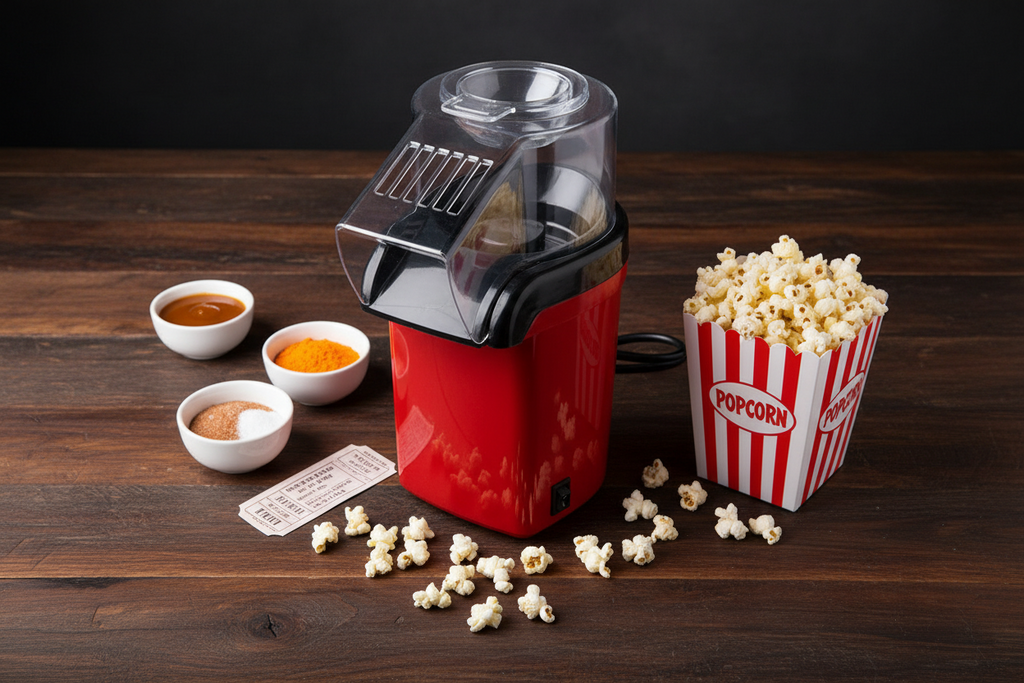 Automatic Hot Air Pop Corn Maker Machine