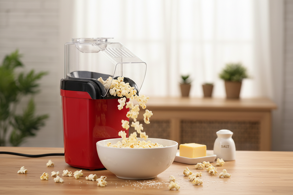 Automatic Hot Air Pop Corn Maker Machine