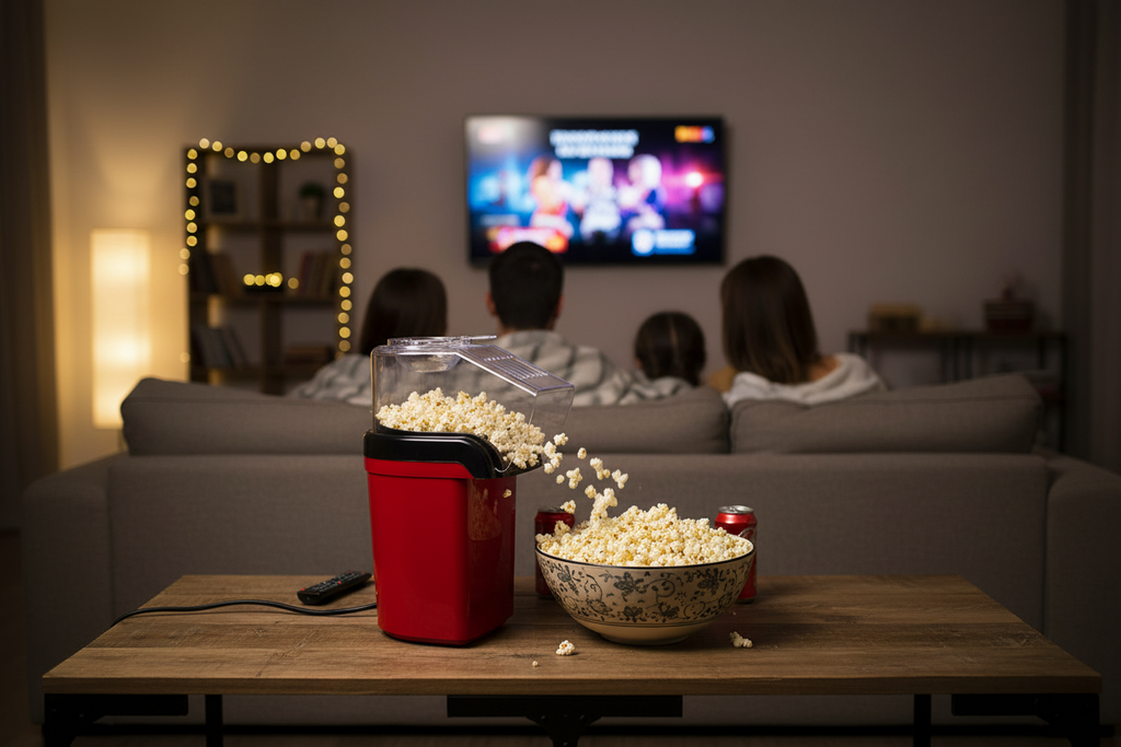 Automatic Hot Air Pop Corn Maker Machine