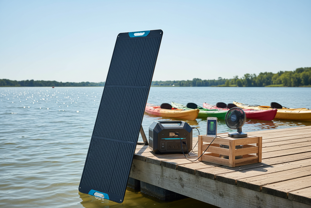 200W Portable Solar Panel, IP65 Waterproof Foldable Solar Panel Power Backup, Solar Charger for Power Station RV Camping