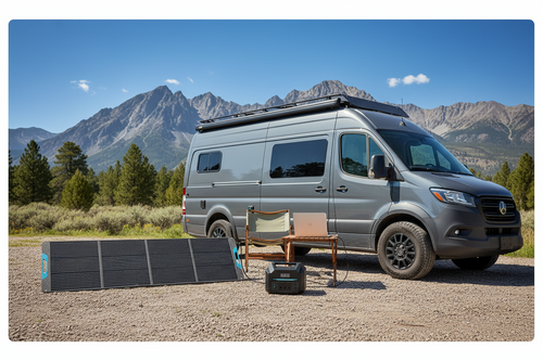 200W Portable Solar Panel, IP65 Waterproof Foldable Solar Panel Power Backup, Solar Charger for Power Station RV Camping