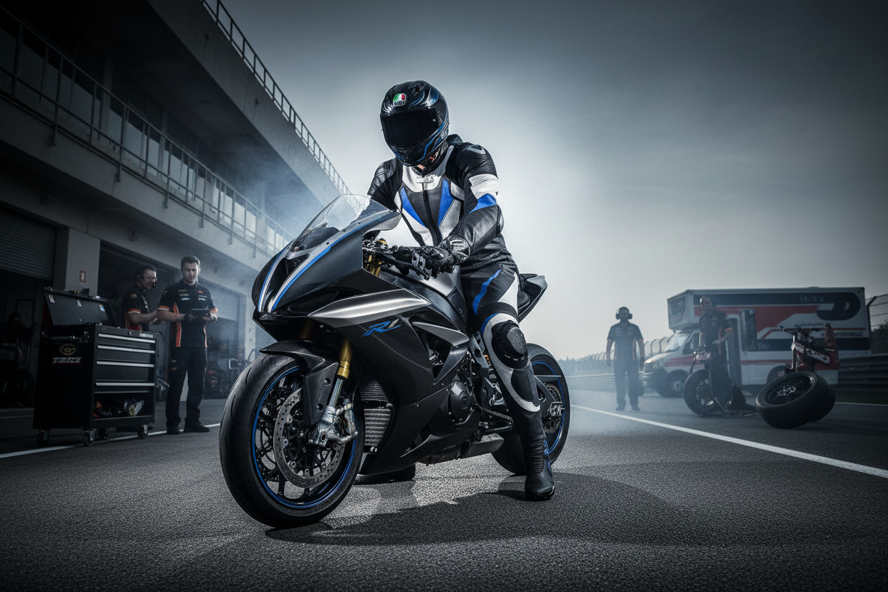 SS024 MEN MOTORCYCLE LEATHER RACING SUIT