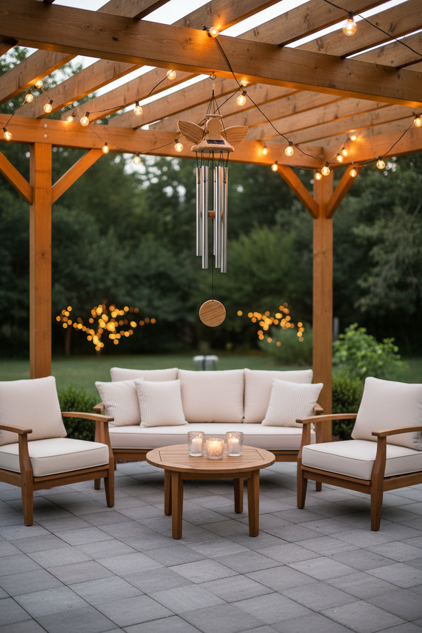 Solar Power Angel Wind Chimes